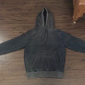 Black distressed hoodie